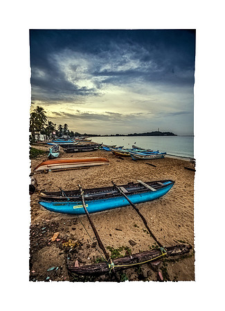 BLUE FISHING BOAT, DYKE BEACH, TRINCOMALEE SRI LANKA